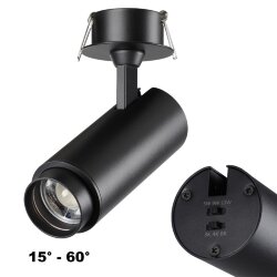 Светильник встраиваемый светодиодный с переключателем цветовой температуры и мощности «Novotech» 359220, серия: NAIL - Переключение цв. температуры на корпусе светильника