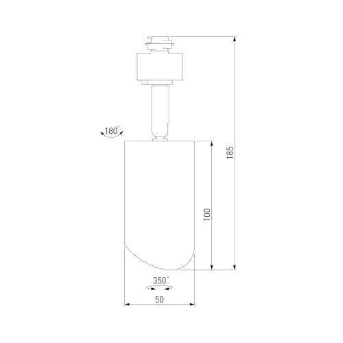 Трековый светильник для однофазного шинопровода Splay GU10 Черный MRL 1006 - фото 5