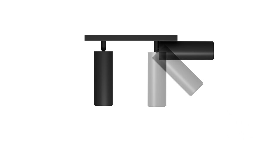 Накладной светильник Trunk Duo (RAL9005/D55 — GU10) - фото 1