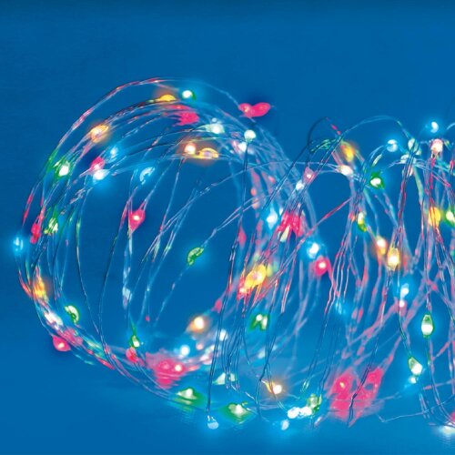 ULD-S1000-100-DTA-RC RGB IP44 Гирлянда светодиодная, 10м, 100 светодиодов, RGB свет, Пульт ДУ в-к, Провод прозрачный - фото 1