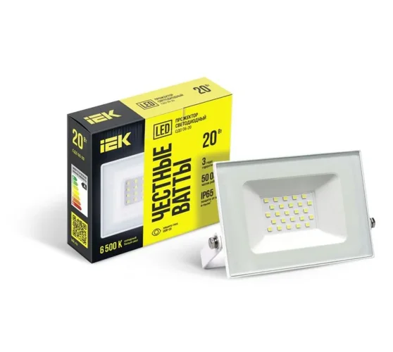 Прожектор светодиодный СДО 06-20 6500К IP65 бел. IEK LPDO601-20-65-K01 - фото