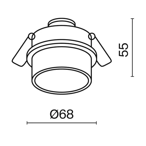 Встраиваемый светильник Reif GU10 1x50Вт (Черный) - фото 2