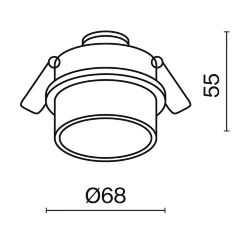 Встраиваемый светильник Reif GU10 1x50Вт (Черный)