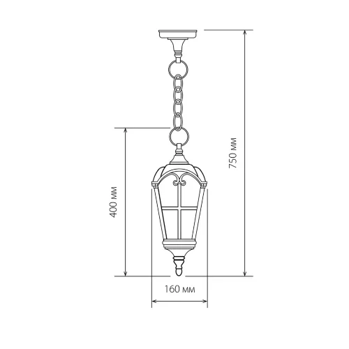 Уличный подвесной светильник Mira H черное золото IP44 Mira H черное золото - фото 3