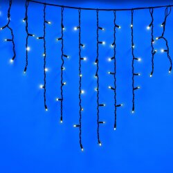 ULD-B3007-200-TBK WARMWHITE-WHITE IP67 Бахрома светодиодная с эффектом мерцания, 3м, Соединяемая, 200 светодиодов, Теплый белый и белый свет, Провод черный