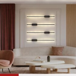 Светильник светодиодный ESTETIKA LUV-80B-30BL 15Вт 230В 3000K 1050Лм 800х50x25 черный IN HOME