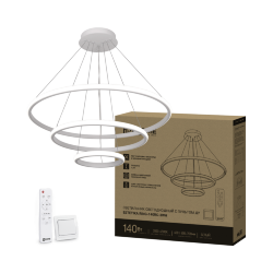 Люстра светодиодная ESTETIKA RING-140RC-3WH 140Вт 230В 3000-6500K 600/400/200 1.2м трос ДУ белый IN HOME