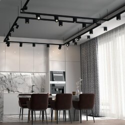 Светильник трековый однофазный трехжильный светодиодный «Novotech» 358777, серия: GRODA