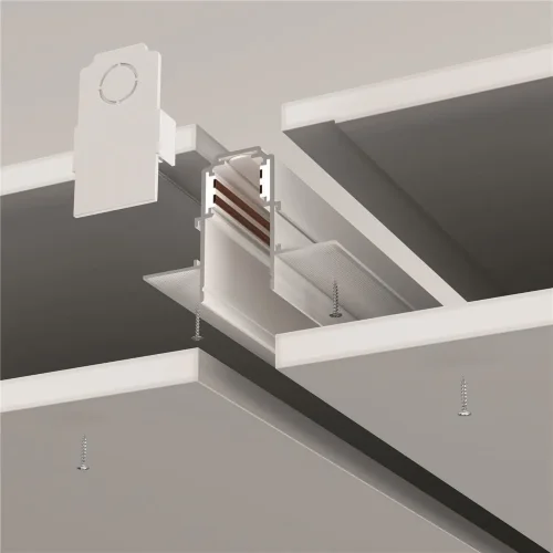 Шинопровод 2 м Exility встраиваемый под ГКЛ 12,5мм, белый (Белый) - фото 4