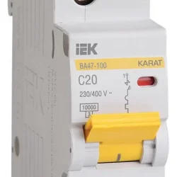 Выключатель автоматический модульный 1п C 20А 10кА ВА47-100 KARAT IEK MVA40-1-020-C