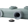 UGW-M14 GREY-OLIVE Разветвитель садовый для шланга Т-образный, со штуцерами, 4х канальный, Цвет серый-оливковый, TM ФитоЛето - фото 6