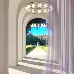 Подвесной светильник Maytoni MOD312PL-12GCH (Золото и Хром)