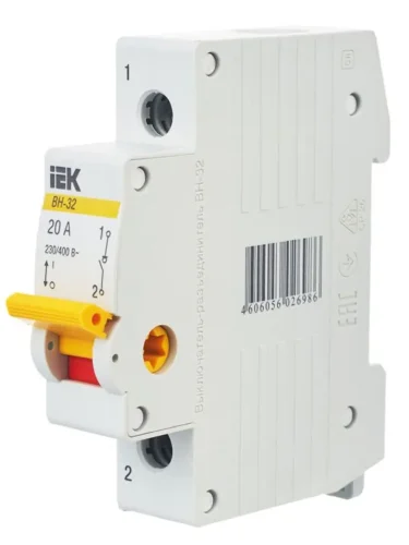 Выключатель нагрузки (мини-рубильник) 1п 20А ВН-32 KARAT IEK MNV10-1-020 - фото 8