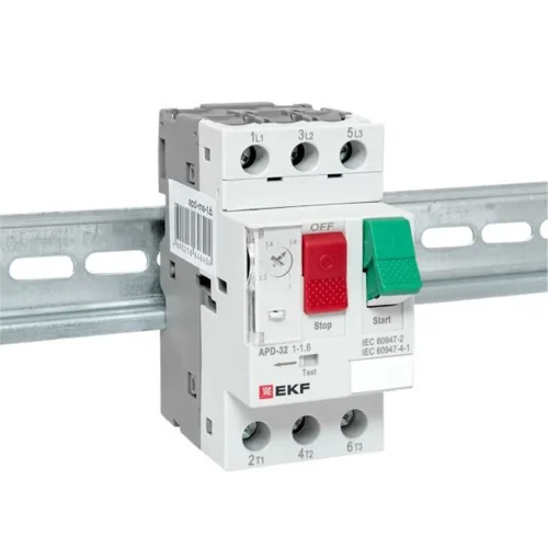 Выключатель автоматический для защиты двигателя АПД-32 1.0-1.6А EKF apd-me-1.6 - фото 2