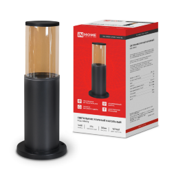Светильник уличный напольный ТБУ AMBER-SP300-1xA60-BL алюминиевый 300мм черный IP54 IN HOME