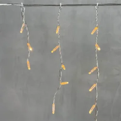 Гирлянда Бахрома с Колпачком 3,1 x 0,5 м Экстра Тепло-Белая 220В, 120 LED, Провод Прозрачный ПВХ, IP65