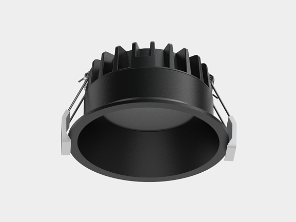 'Светильник светодиодный диммируемый потолочный встраиваемый , серия WL-BQ, Черный, 9Вт, IP44, Теплый белый (3000К), BQ009109-BL-WW - фото