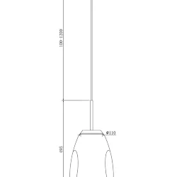 Подвесной светильник Мабелл / Mabell E27х1 (Золото) P013PL-01G