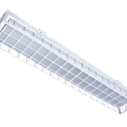 Накладной светодиодный светильник для спортзалов с защитной решеткой 80 Вт IP65 1280х250х95 мм 3000К Призма