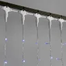 Гирлянда Занавес 2 x 2 м Синий 220В, 400 LED, Провод Прозрачный ПВХ, IP54. Фото 2.