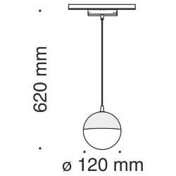 Трековый подвесной светильник Киат / Kiar S35  4000K 10Вт (Черный) TR018-2-10W4K-B