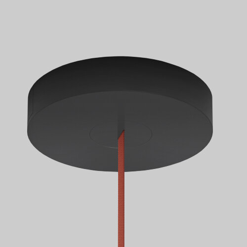 TR5511-BK Накладное основание с возможностью размещения блока питания и подачи питания треку-ремню Belty, серия Base, D260*H50мм, IP20, черный, алюминий. Фото 2