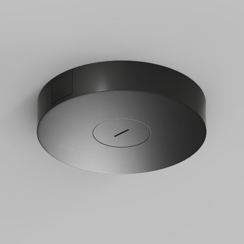 TR5511-BK Накладное основание с возможностью размещения блока питания и подачи питания треку-ремню Belty, серия Base, D260*H50мм, IP20, черный, алюминий.