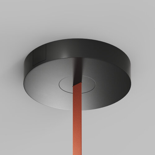 TR5511-BK Накладное основание с возможностью размещения блока питания и подачи питания треку-ремню Belty, серия Base, D260*H50мм, IP20, черный, алюминий. Фото 2