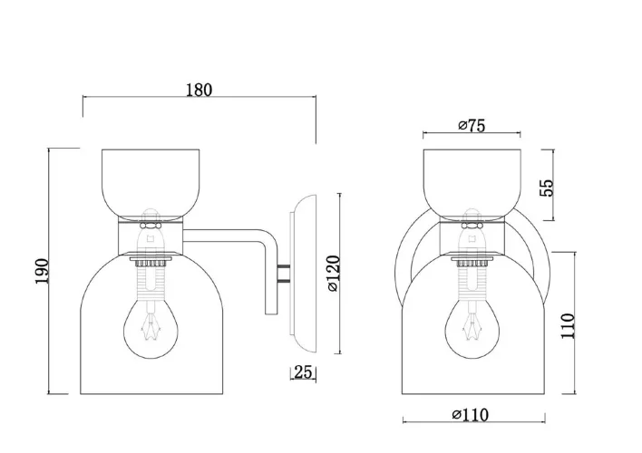 Настенный светильник (бра) Freya FR5094WL-01G (Матовое Золото) - фото 3
