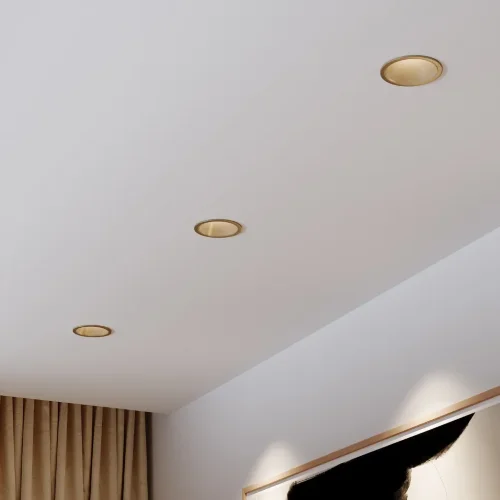 Светильник встраиваемый светодиодный Forte 15W 4000K латунь 25071/LED - фото 4