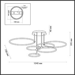 Люстра потолочная «LUMION» 6506/99CL, серия: URSULA (крепление на планке) - -