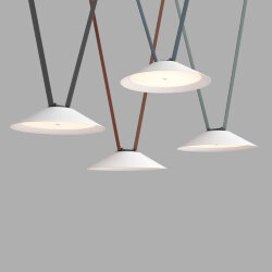 Cветильник для трека-ремня Belty, серия Flow, со светодиодом, D300*H71мм, 48V DC, 20W, RA90, 120°, 4000K, IP20, белый с черным, алюминий, Denkirs DK5564-WH+BK