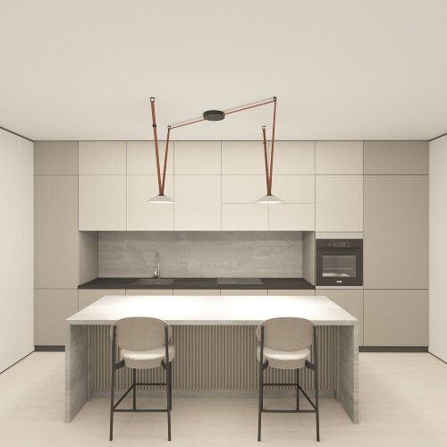 DK5564-WH+BK Cветильник для трека-ремня Belty, серия Flow, со светодиодом, D300*H71мм, 48V DC, 20W, RA90, 120°, 4000K, IP20, белый с черным, алюминий. Фото 5