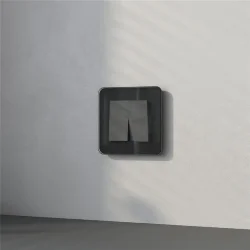 Перекрестный выключатель двухклавишный (графит акрил) W1123044