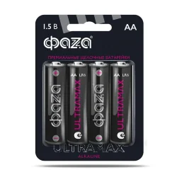Элемент питания алкалиновый AA/LR6 1.5В ULTRAMAX LR6UM-B4 BL-4 (уп.4шт) ФАZА 5043022