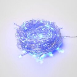 ULD-S1000-100-DTA BLUE IP20 Гирлянда светодиодная, 10м, 100 светодиодов, Синий свет, Провод прозрачный