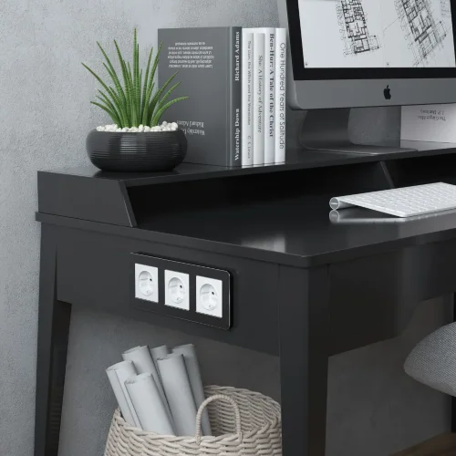 Рамка из металла на 3 поста Platinum черный алюминий W0032608 - фото 6