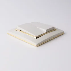 Рамка из поликарбоната на 1 пост Snabb слоновая кость/золото W0011932