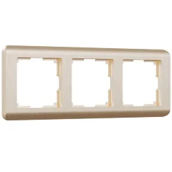 Рамка из поликарбоната на 3 поста Stream шампань W0032111