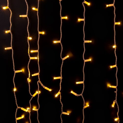 Праздничная гирлянда занавес теплый белый 2*3м IP65 - Фото 2