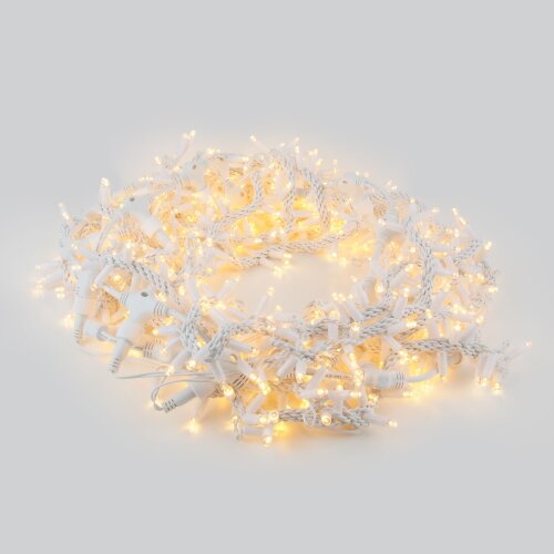 Праздничная гирлянда занавес теплый белый 2*3м IP65 - Фото 3