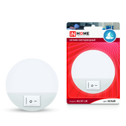 Ночник светодиодный NLE 07-LW белый с выключателем 230В IN HOME