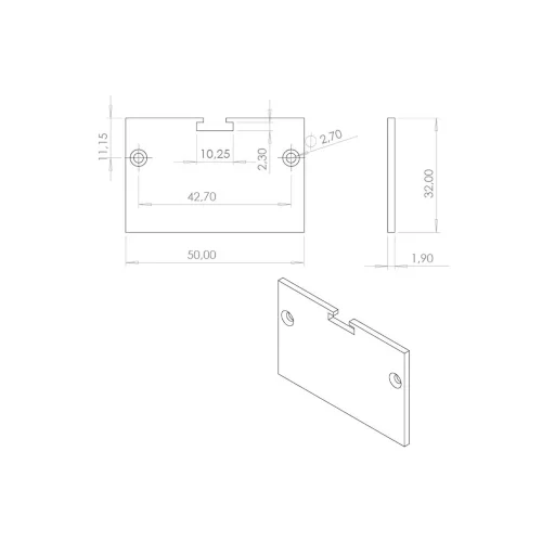 Заглушка для профиля LC-LPV-3250 (170) - фото II