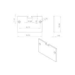 Заглушка для профиля LC-LPV-3250 (170)
