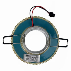 DLS-L150 GU5.3 GLASSY-GOLD Светильник декоративный встраиваемый, серия Luciole, Без лампы, цоколь GU5.3, Доп, светодиодная подсветка 3Вт, Стекло, Зеркальный-светло-коричневый