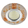 DLS-L150 GU5.3 GLASSY-GOLD Светильник декоративный встраиваемый, серия Luciole, Без лампы, цоколь GU5.3, Доп, светодиодная подсветка 3Вт, Стекло, Зеркальный-светло-коричневый - фото 5