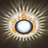 DLS-L150 GU5.3 GLASSY-GOLD Светильник декоративный встраиваемый, серия Luciole, Без лампы, цоколь GU5.3, Доп, светодиодная подсветка 3Вт, Стекло, Зеркальный-светло-коричневый - фото 6