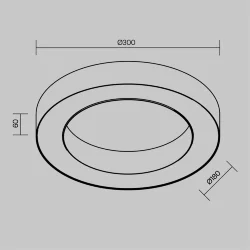 Потолочный светильник Луа / Lua 24 Вт 3000 К 120° (Белый) C093CL-24W3K-W