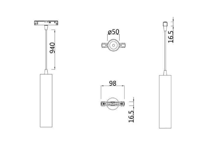 Трековый подвесной светильник Фокус / Focus Led S35  4000K 12Вт (Белый) TR016-2-12W4K-W - фото 2