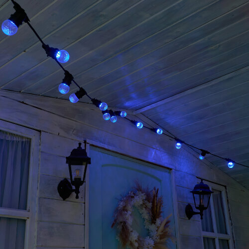 LED-D45-1W-BLUE-E27-CL-С PINEAPPLE Лампа декоративная светодиодная, Форма Ананас, прозрачная, Цвет синий, Картон - фото 6